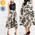 Cotton-blend Fil Coupe Midi Skirt Manufacture Wholesale Fashion Women Apparel (TA3060S)